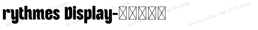 rythmes Display字体转换